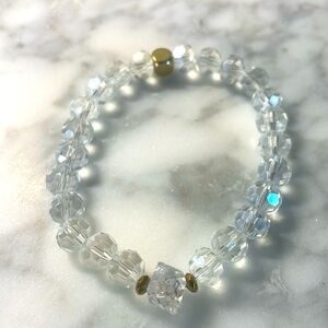 Crystal & Herikimer Diamond bracelet in size 7”